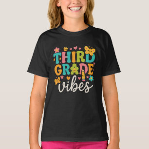 T-shirt Vibes de Troisième Année - Retour à l'école mignon