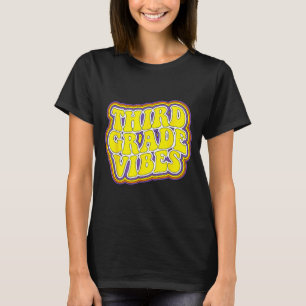 T-shirt Vibes de troisième année Rétro Retour à l'école No
