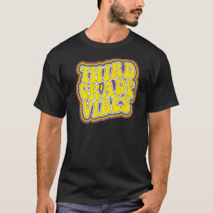 T-shirt Vibes De Troisième Année Retro Retour À L'École No