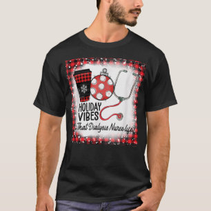 T-shirt Vibes de vacances blanchies et que Dialyse Nurse L