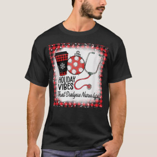 T-shirt Vibes de vacances blanchies et que Dialyse Nurse L
