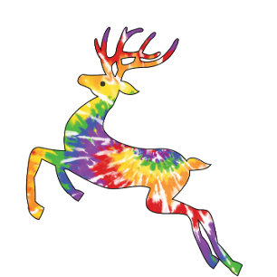 T-shirt Vibes de vacances Tie Dye Raindeer