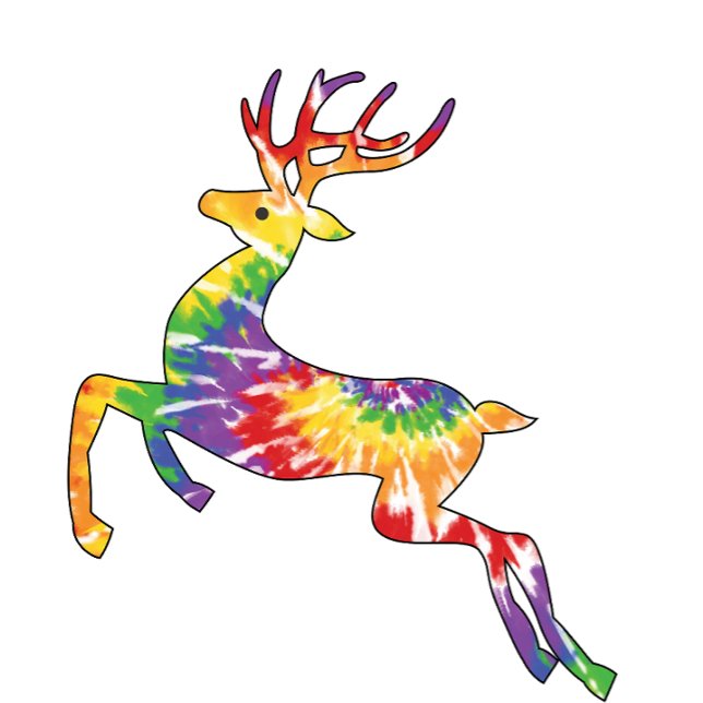 T-shirt Vibes de vacances Tie Dye Raindeer (Créateur téléchargé)