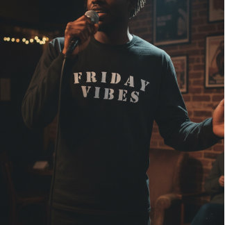 T-shirt Vibes de Vendredi Amusant Art de Mots