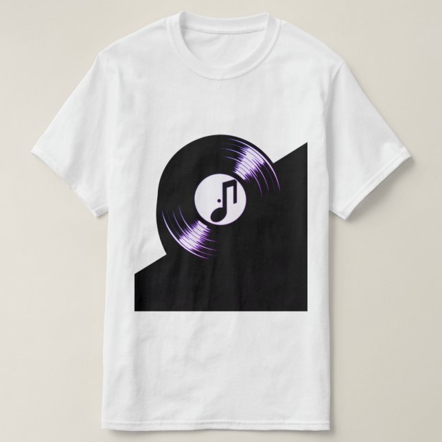 T-shirt Vibes de vinyle : Le son de la simplicité (Design devant)