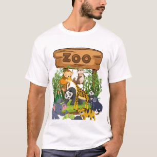 T-shirt Vibes de zoo colorées - Harmonie animale sauvage A