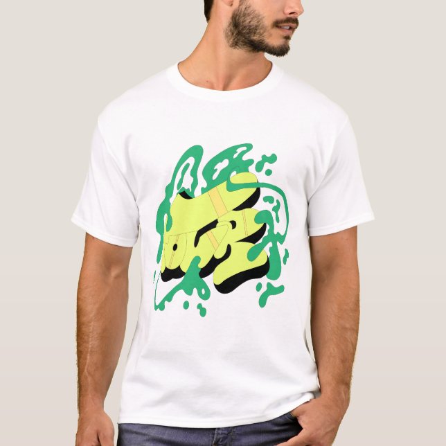 T-shirt Vibes d'été 3D Typographie Tee (Devant)