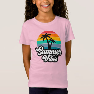 T-Shirt Vibes d'été avec design de palmiers