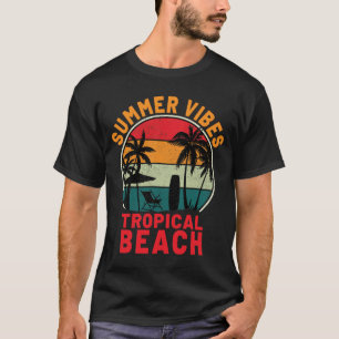 T-shirt Vibes d'été Best Tropical Beach Vacances Resort