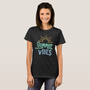 T-shirt Vibes d'été Boho Retro été