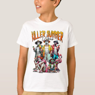 T-shirt Vibes d'été d'horreur vintage drôle Halloween été
