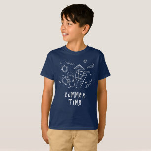 T-shirt Vibes d'été du soleil & vacances, Art esquissé