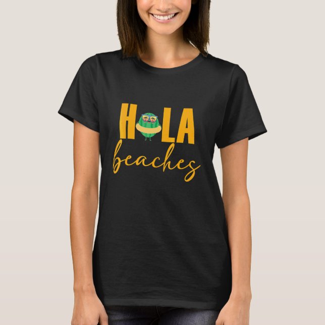 T-shirt Vibes d'été Hola Plages Pastèque Fruit Melon (Devant)