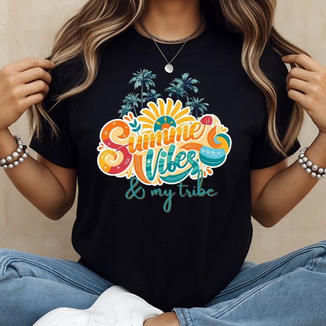 T-shirt Vibes d'été & ma tribu (Créateur téléchargé)