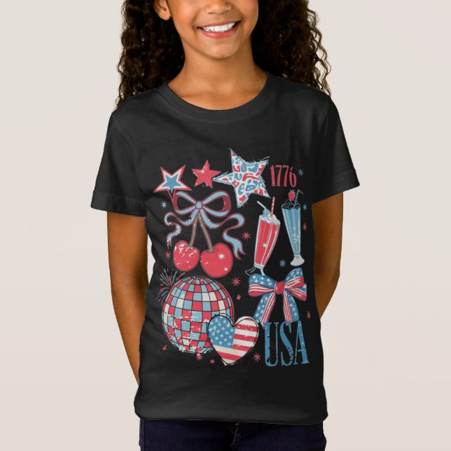 T-Shirt Vibes d'été patriotiques (Devant)