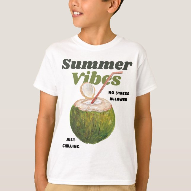 T-shirt Vibes d'été rétro (Devant)
