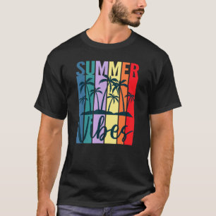 T-shirt Vibes d'été Retro Coucher de soleil Vintage Palm T