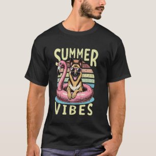 T-shirt Vibes d'été rétro Mère de chien de berger allemand