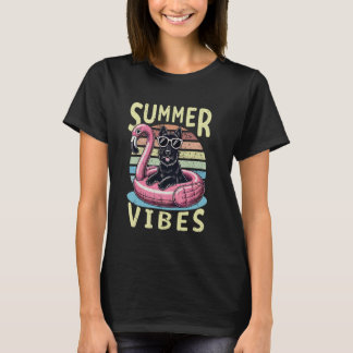 T-shirt Vibes d'été rétro Scottish Terrier Chien Maman Vac