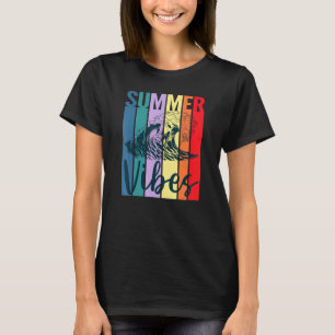 T-shirt Vibes d'été Retro Sunset Vintage Ocean Wave Beach