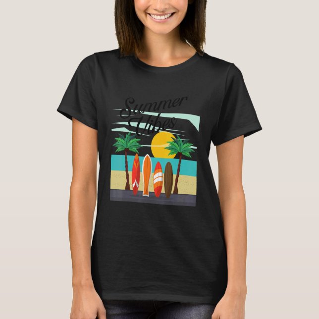 T-shirt Vibes d'été Surf Summer Beach Vacation_2 (Devant)