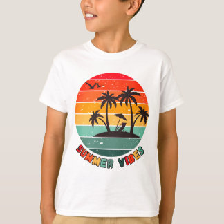 t-shirt "vibes d'été" tendance