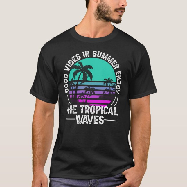 T-shirt Vibes d'été tropicales-82646 (Devant)
