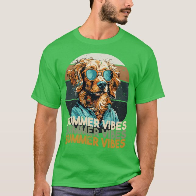 T-shirt Vibes d'été vintage (Devant)