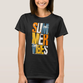 T-shirt Vibes d'été Vintage Retro Sunshine Tropical Summe