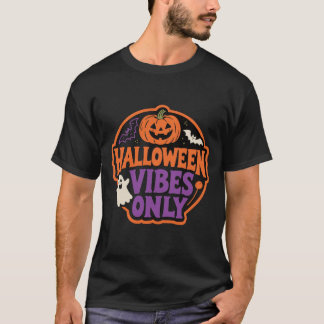 T-shirt "Vibes d'Halloween seulement" Retro Hommes d'Hallo