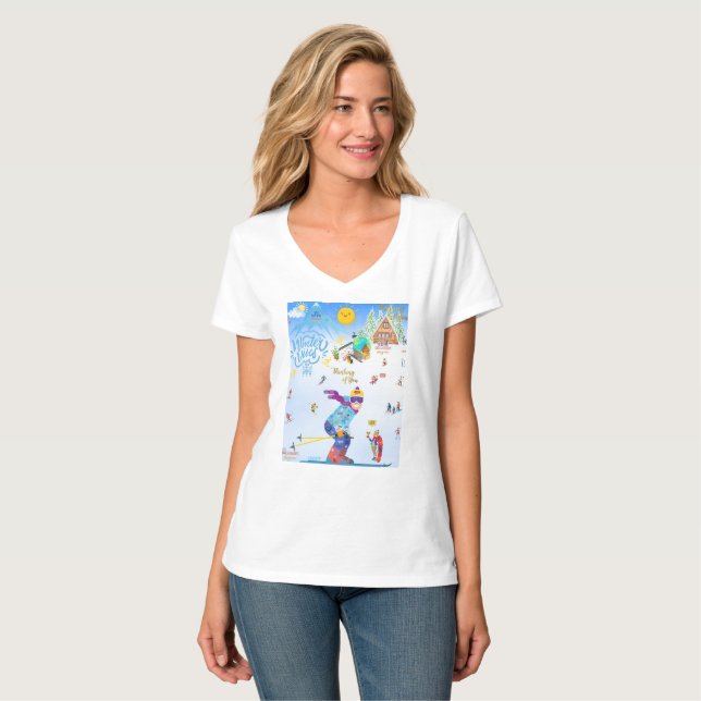 T-shirt Vibes d'hiver (Devant entier)