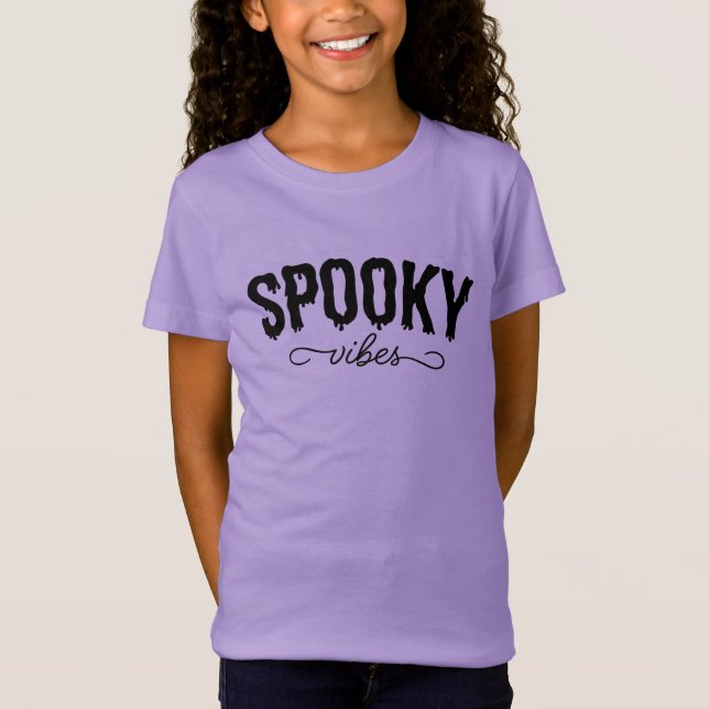 T-Shirt Vibes Éffrayantes d'Halloween (Devant)