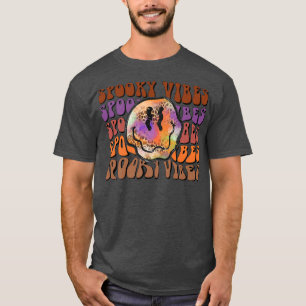T-shirt Vibes Éffrayantes d'Halloween rétro fondues Happy