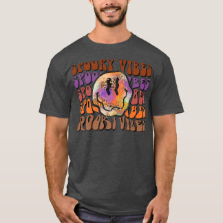T-shirt Vibes Éffrayantes d'Halloween rétro fondues Happy