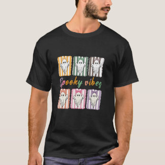 T-shirt Vibes Éffrayantes Fantômes Halloween Coquette Bow