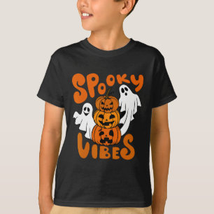T-shirt Vibes éffrayantes Joyeux Costumes Citrouille Hallo