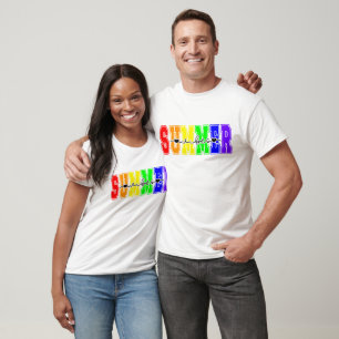 T-shirt Vibes estivales LGBTQ   Fierté arc-en-ciel