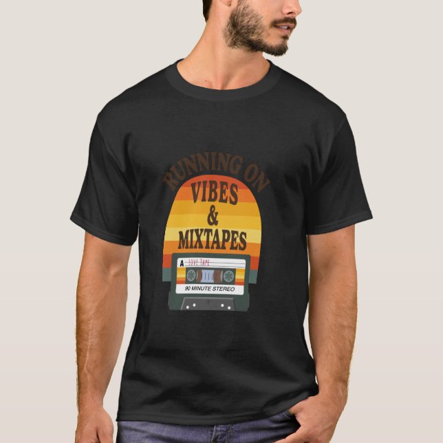 T-shirt Vibes et conception rétro de mixtape - Look d'été (Devant)