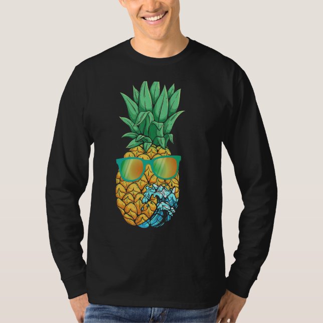 T-shirt Vibes été Ananas Lunettes de soleil Vave Cool Trop (Devant)