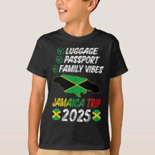 T-shirt Vibes familiales Jamaïque Voyage en famille 2025 J