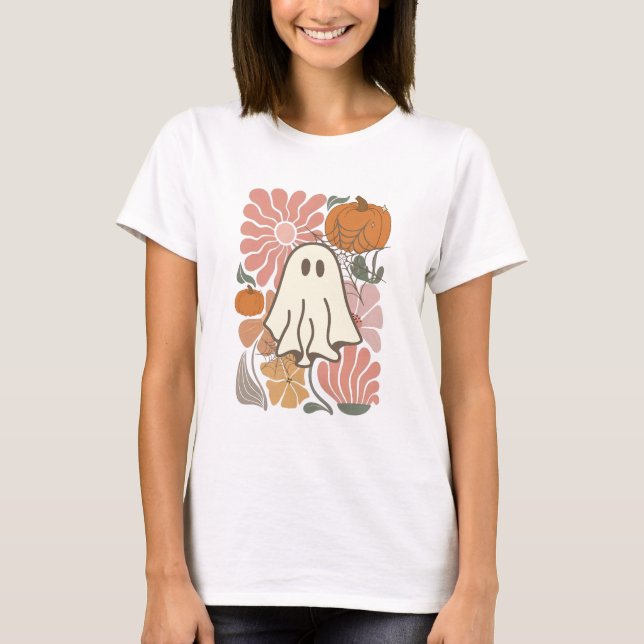T-shirt Vibes fantômes florales (Devant)