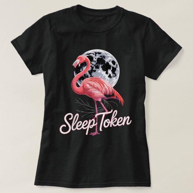 T-shirt Vibes Flamant rose Lune | Art inspiré du jeton de  (Design devant)