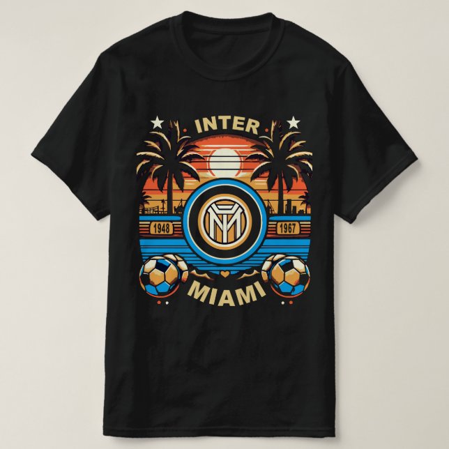 T-shirt Vibes Football de Miami Beach : Célébrer Inter Mia (Design devant)