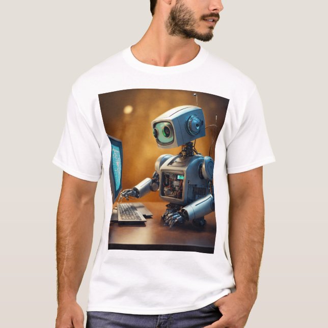T-shirt Vibes Futuristes •  Conception de Robot •  Inspiré (Devant)