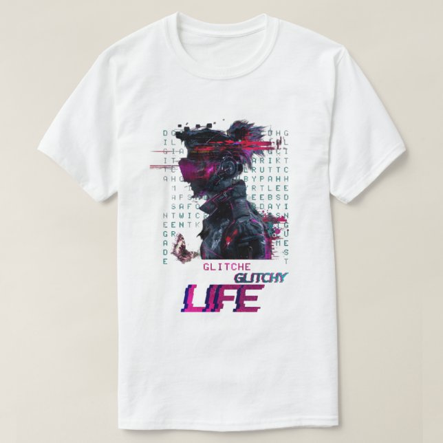T-shirt Vibes Glitchy - Conception audacieuse et d (Design devant)