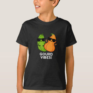 T-shirt Vibes Gourdes Funny Veggie Pun Dark BG