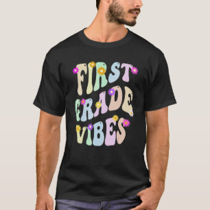 T-shirt Vibes Groovy de 1re année Enseignant de l'école pr