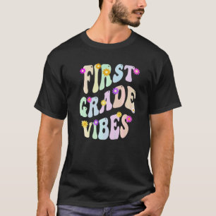 T-shirt Vibes Groovy de 1re année Enseignant de l'école pr