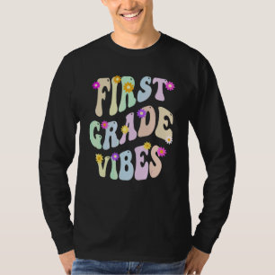 T-shirt Vibes Groovy de 1re année Professeur d'école Prima