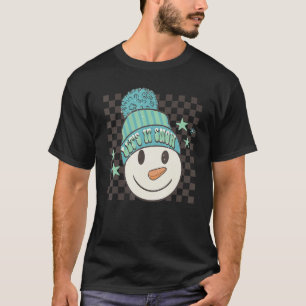 T-shirt Vibes hivernales Rétro Noël de Snowman Neige